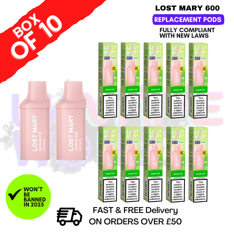 Guava Ice Lost Mary 600 Puff Replacement Pods Box Of 10 - ukvapeworrld