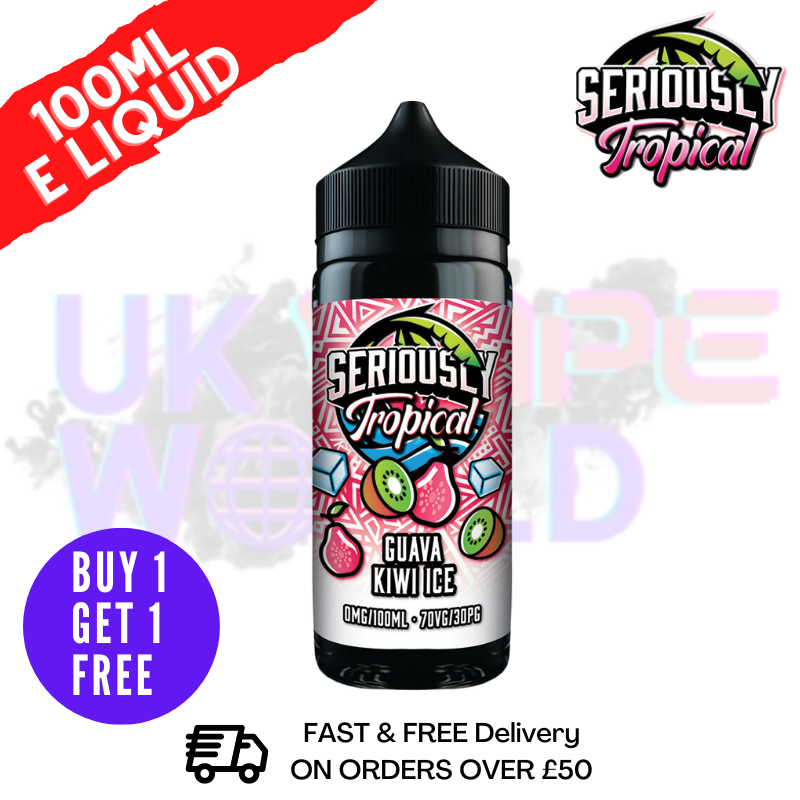 Shop Guava Kiwi ICE Seriously Tropcial 100ML Eliquid Shortfill E Juice - UK Vape World