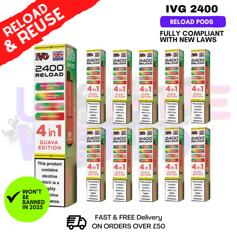 Guava Edition IVG 2400 RELOAD Pods - Box Of 10