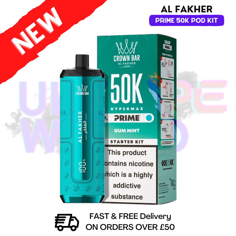 Al Fakher 50K HyperMax Prefilled Pod Kit - 2 For 25 Al Fakher 50K HyperMax Prefilled Pod Kit - 2 For 25