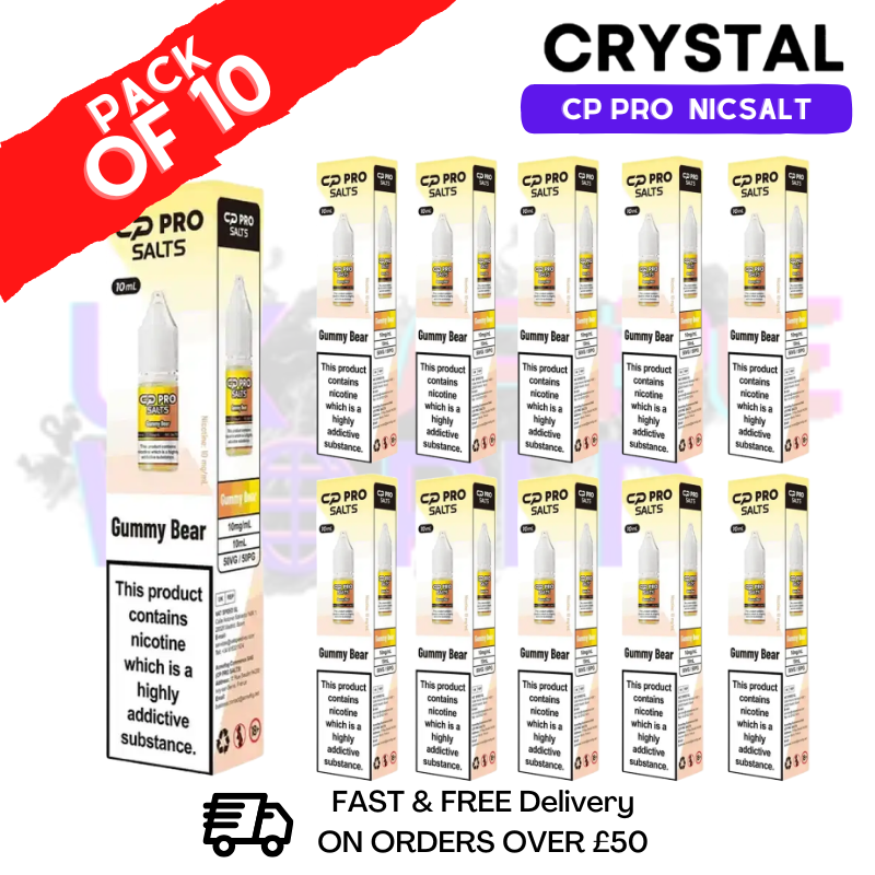 Gummy Bear Crystal CP Pro Nic Salts Box Of 10