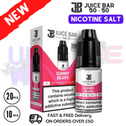 Shop Gummy Bears Juice Bar Nic Salt 10ML eLiquid Only £1.99 - UK Vape World