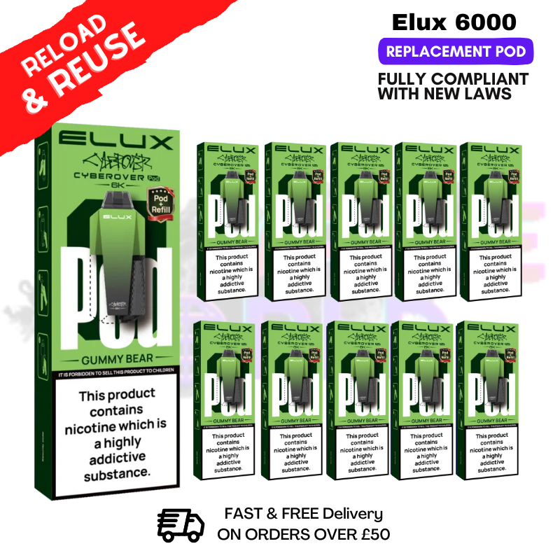 Gummy Bear Elux 6K Replacement Pods Box Of 10