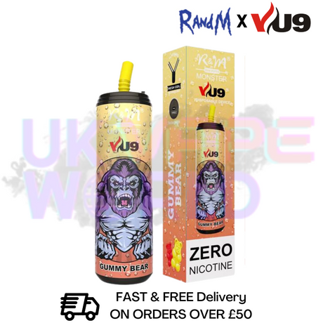0% RandM X VU9 Monster 9000 Puff 9K Bar R and M Vape Pen Kit
