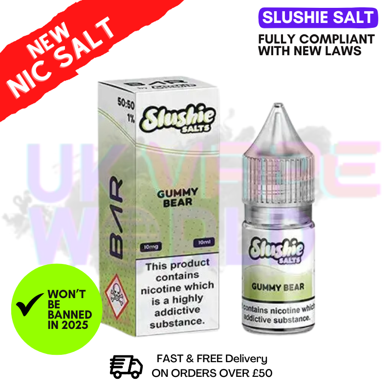 Slushie Salts Gummy Bear E Liquid - ANY 5 FOR £10