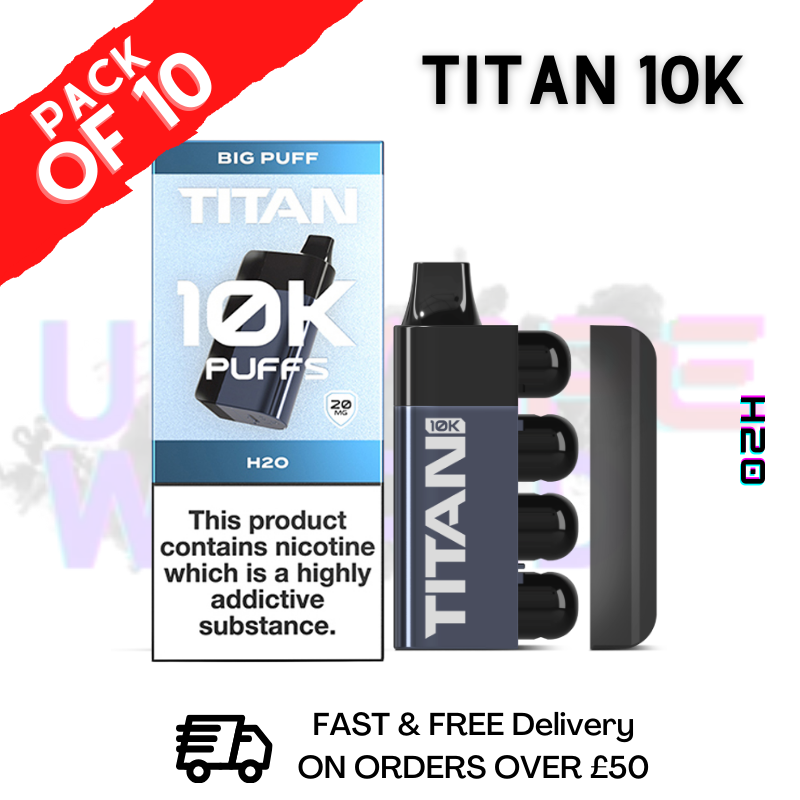 Shop H20 Titan 10K Disposable Vape Kit Pack Of 10