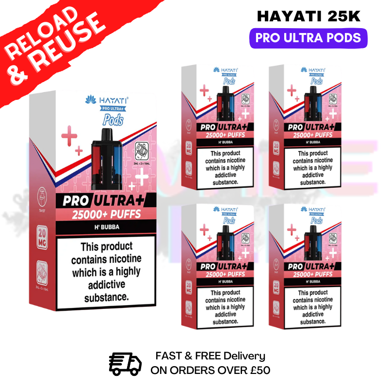 Hayati 25K 'H Bubba' Replacement Pods Box Of 5