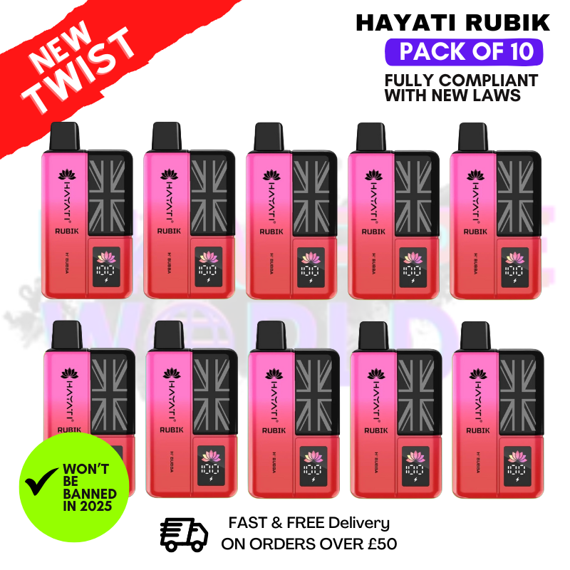 H Bubba Hayati Rubik 7K 7000 Puff Box Of 10