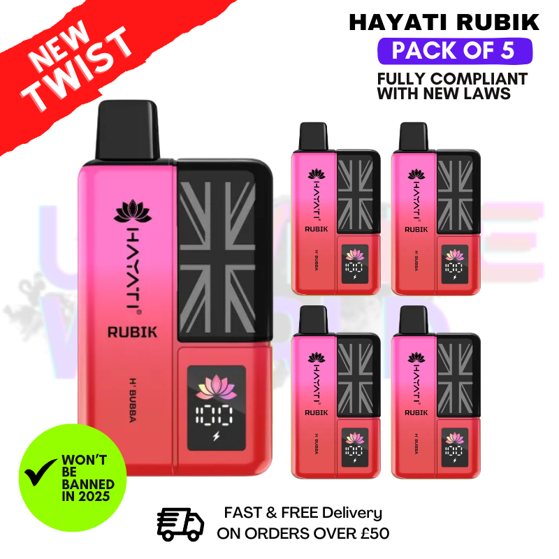Hayati Rubik 7000 Puff H Bubba [PACK OF 5]