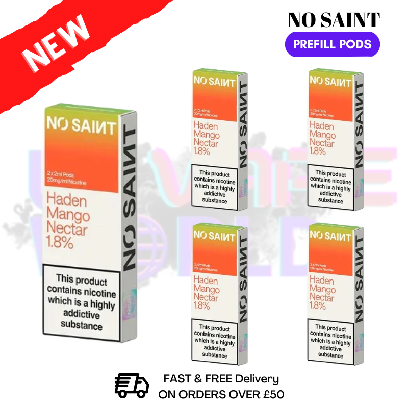 Haden Mango Nectar No Saint Prefilled Pods Box Of 5