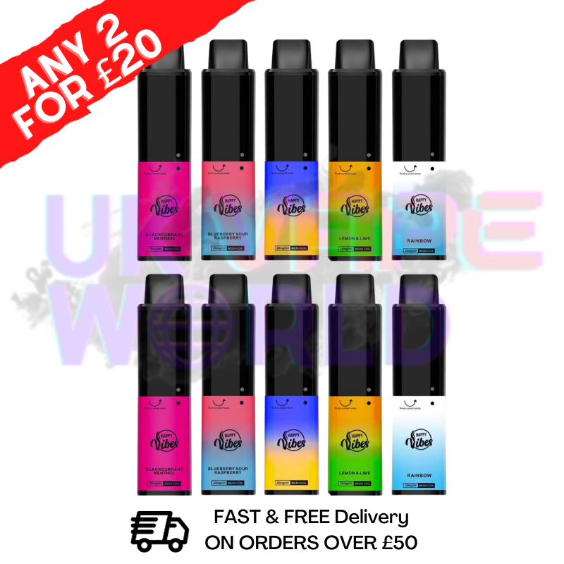 Happy Vibes 2400Puff Bar TWIST Disposable Vape Pen Kit - UK Vape World