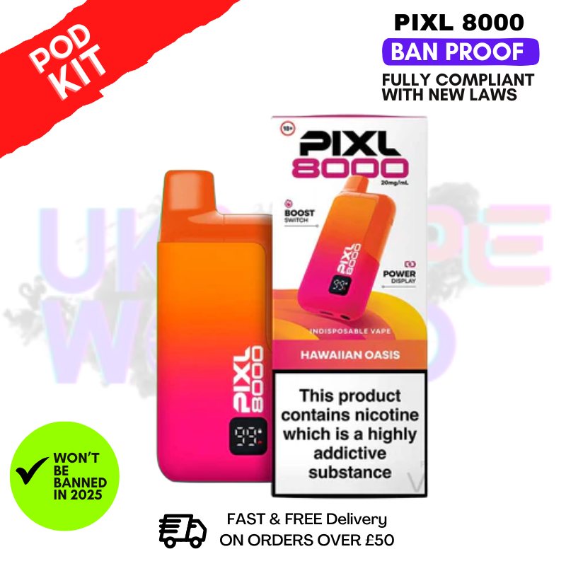 Hawaiian Oasis Pixl 8K 8000 Puff Pod Kit