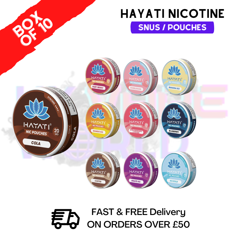 Shop Hayati Snus Nic Nicotine Pouches Box Of 10 - UK Vape World