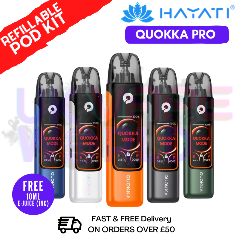 Shop Hayati Quokka Pro Pod Vape Kit + Free 10ml Liquid - ONLY £19.99 - All colours - UK Vape World