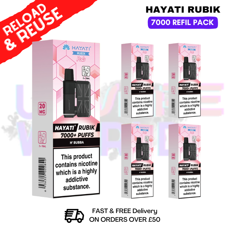 shop H Bubba Hayati Rubik 7K Replacement Pods Box Of 5 - ukvapeworld