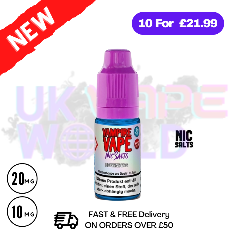 Heisenberg Vampire Vape 10ml Nic Salt 5 for 12 Heisenberg Vampire Vape 10ml Nic Salt 5 for 12