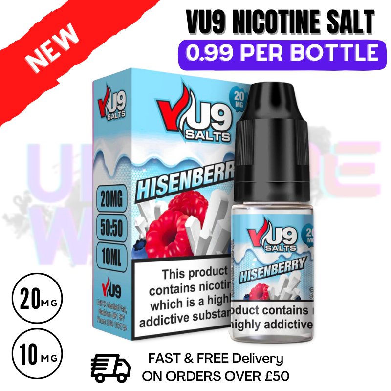 Shop Heisenberry Nic Salt 10ml Nicotine E Juice by VU9 - 99p Eliquid - UK Vape World