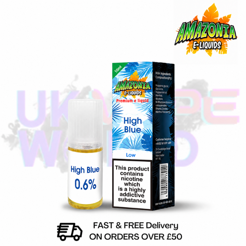 Amazonia 10ml High Blue Eliquid Only £2.99 (PCS) - UK Vapeworld