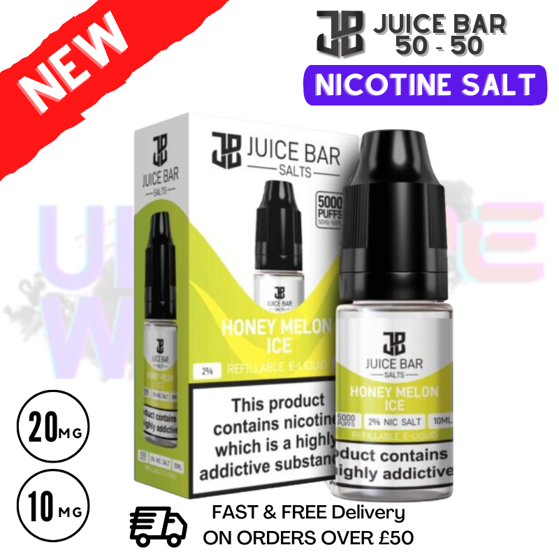 Honey Melon Ice Juice Bar Nic Salt 10ML eLiquid Only £1.99 - UK Vape World