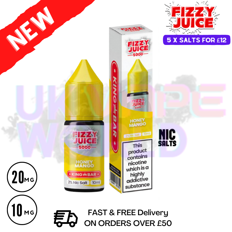 Fizzy Juice 5000 Nic Salt Honey Mango 10ML E-liquid - UK Vape Wordl