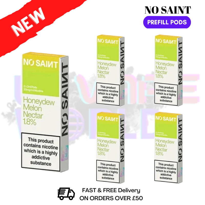 Honeydew Melon Nectar No Saint Prefilled Pods Box Of 5 - ukvapeworld