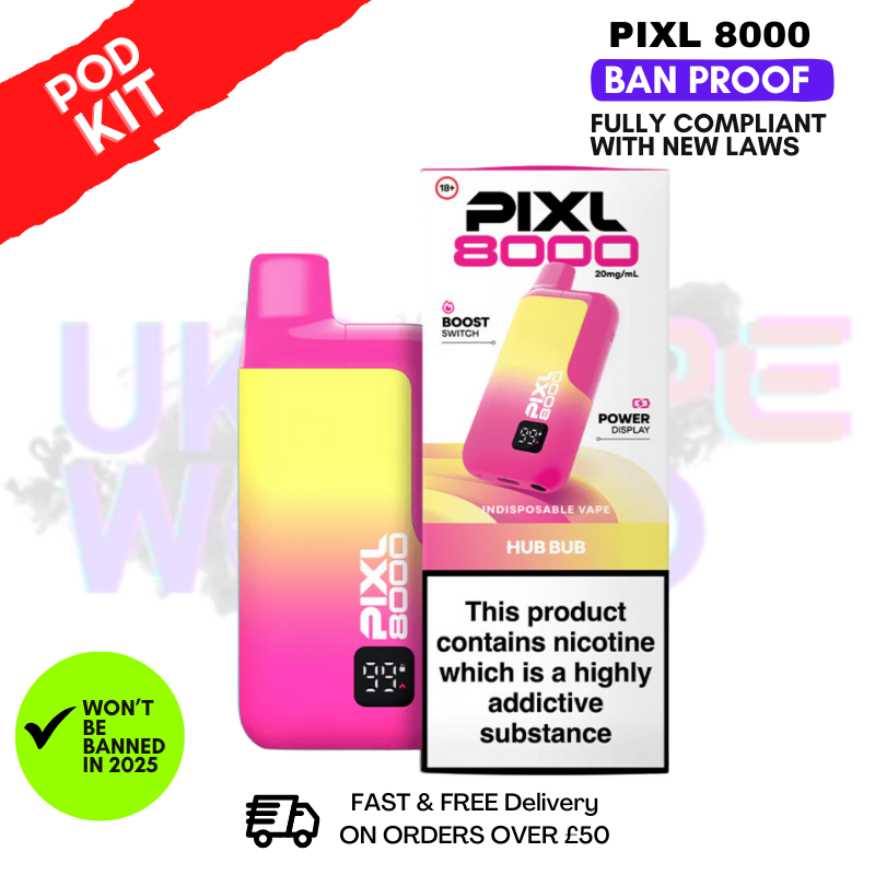 Hub Bub Pixl 8000 Puff Pod Kit - ukvapeworld