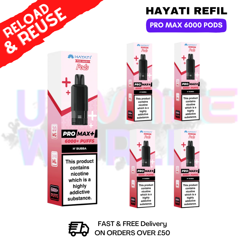 shop Hubba Bubba Hayati ProMax 6K Replacement Pods Box Of 5 - ukvapeworld