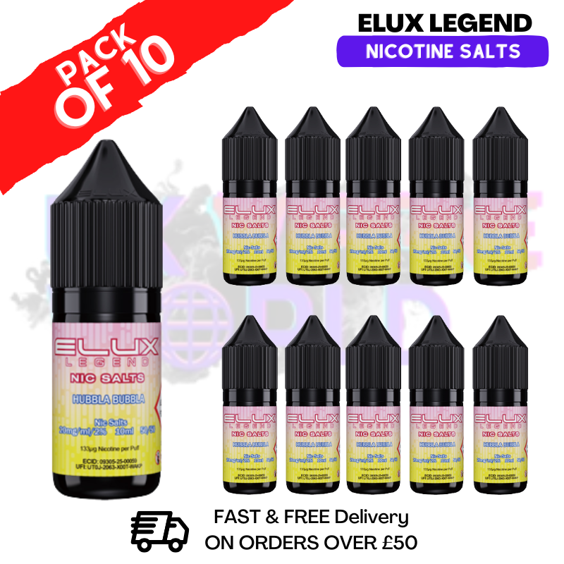 Hubbla Bubbla Elux Legend Nic Salt BOX OF 10