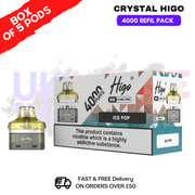shop ICE POP Crystal Higo 4000 REFIL Pods BOX OF 5 - ukvapeworld