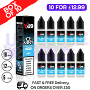 Shop Ice Mint VU9 E-Liquid Juice 10ml Nic Eliquid - 10 x 10ML Bundle - UK Vape World