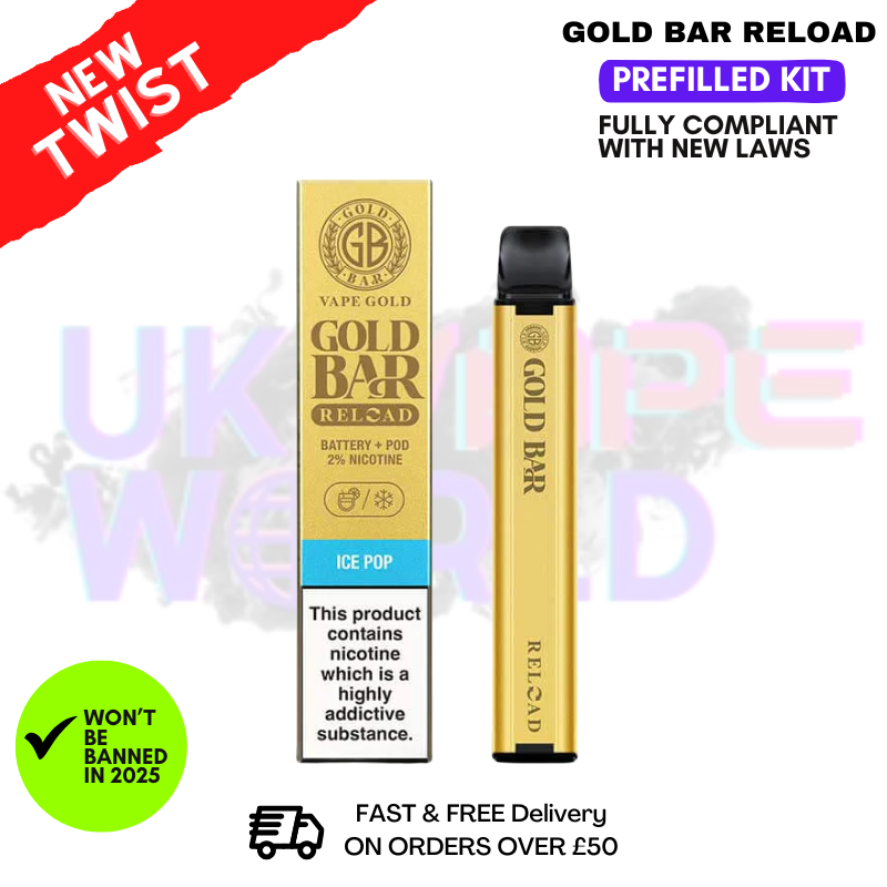ICE POP Gold Bar Reload Prefilled Pod Kit