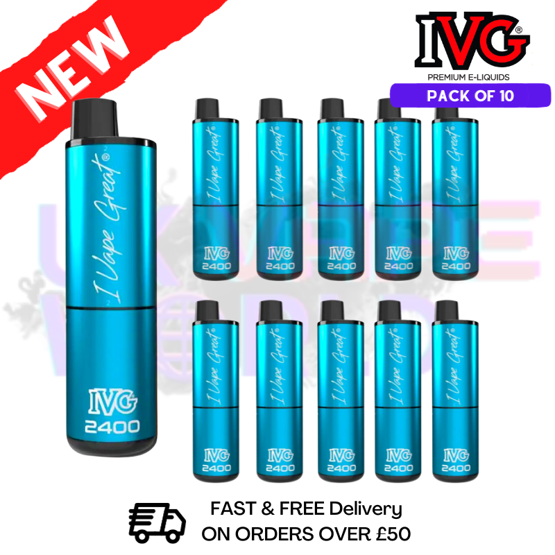 Box Of 10 - ICE POP IVG 2400 Prefilled Vape Pen Kit