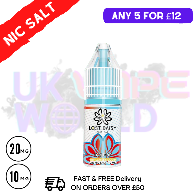 Ice Pop LOST Daisy Nic Salt 10ML eLiquid - UK Vape World