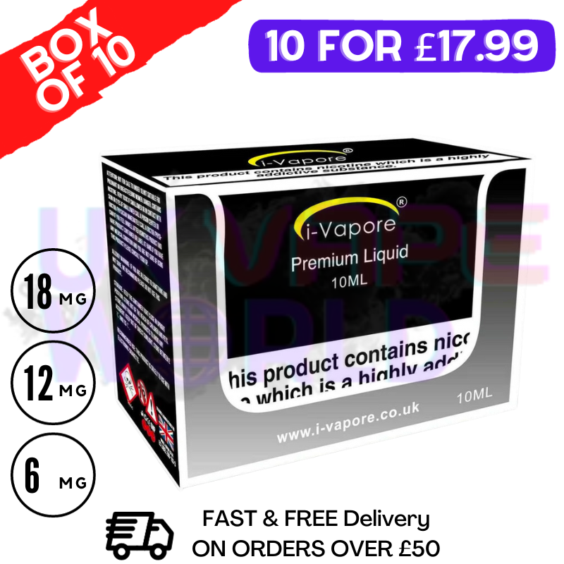 Vanilla Custard i-Vapore E-Liquid 100ML Multi-Pack (10X10ML) - UK Vape World