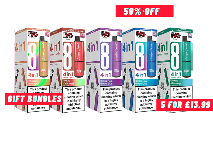 Shop IVG 2400 PUFF KITS BOX OF 5 - £12.99 (BLACK FRIDAY SPECIAL) - UK Vape World