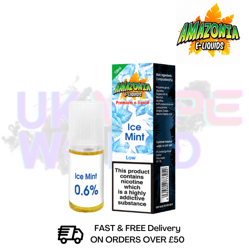 Amazonia 10ml Ice Mint Eliquid Only £2.99 (PCS) - UK Vapeworld