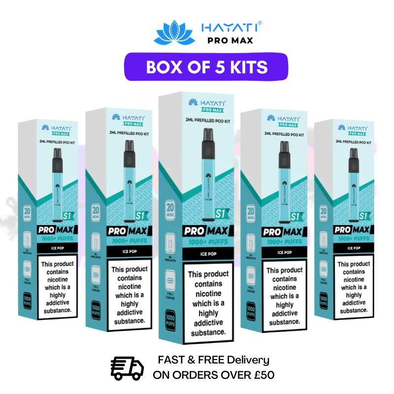 Ice Pop Hayati Pro Max S1 Kits Box Of 5 - £17.99 - UK Vapeworld
