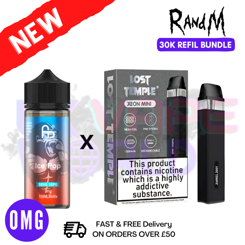 Ice Pop RandM 30K Puff Zero Nicotine Vape Kit - UK Vapeworld