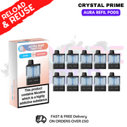 Ice Pop  Crystal Aura 40K Replacement Pods Box Of 10 - ukvapeworld
