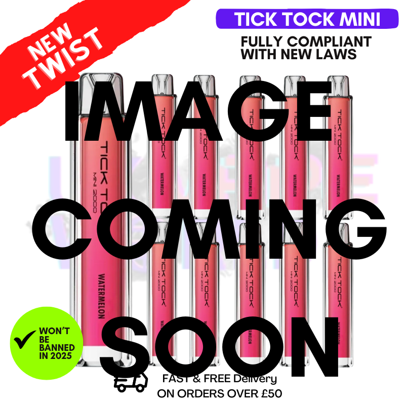 Shop Watermelon Kiwi Tick Tock Mini 2000 Box Of 10 - UK Vape World