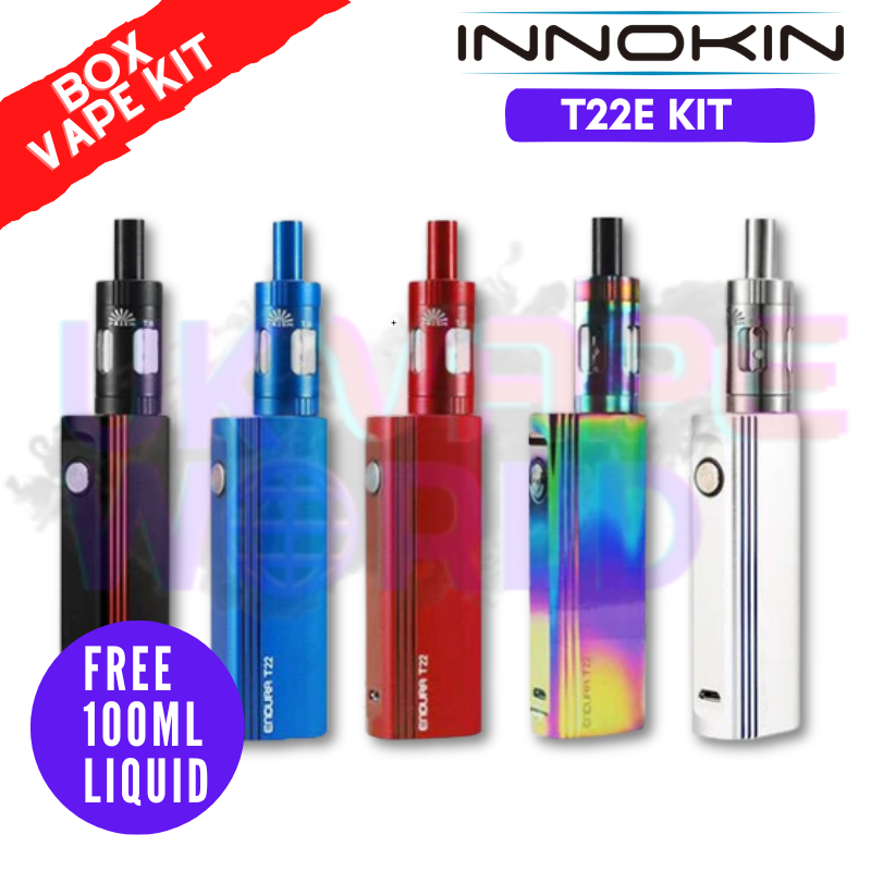 Shop Innokin T22E Vape Kit + Free 100ML Liquid - ONLY £19.99 - UK Vape World