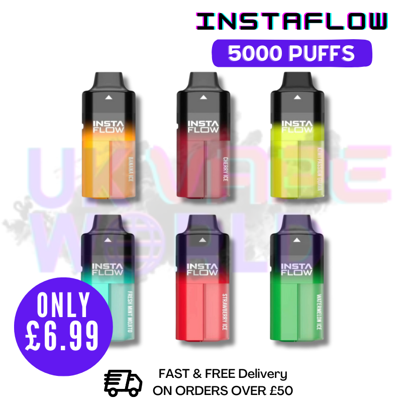 Shop Instaflow 5000 Puff 5K Disposable Kit - Only £6.99 - UK Vape World