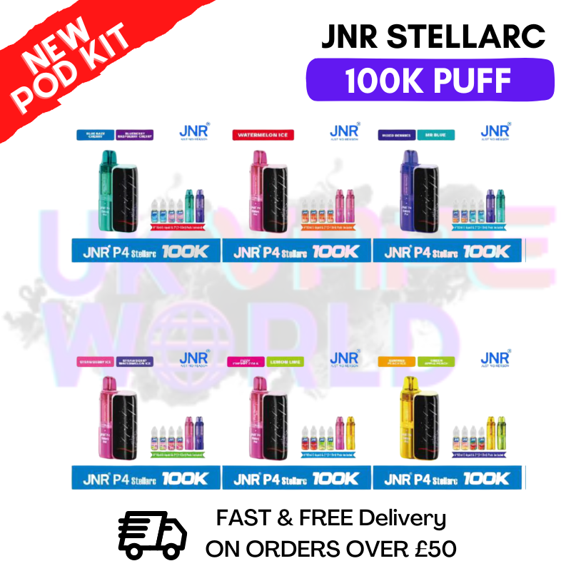 JNR 100K Puff Stellarc Pod Vape Kit - ONLY 24.99 | ANY 2 FOR 40 JNR 100K Puff Stellarc Pod Vape Kit - ONLY 24.99 | ANY 2 FOR 40