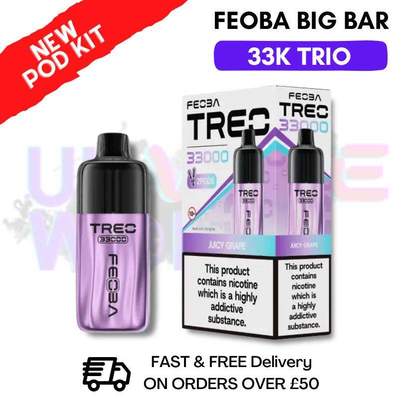 Juicy Grape Feoba Treo 33K Puff Pod Kit - ukvapeworld