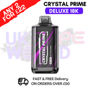 Shop Juicy Peach Crystal Prime Deluxe 18000 Puffs 18K PUFF - Uk Vape World