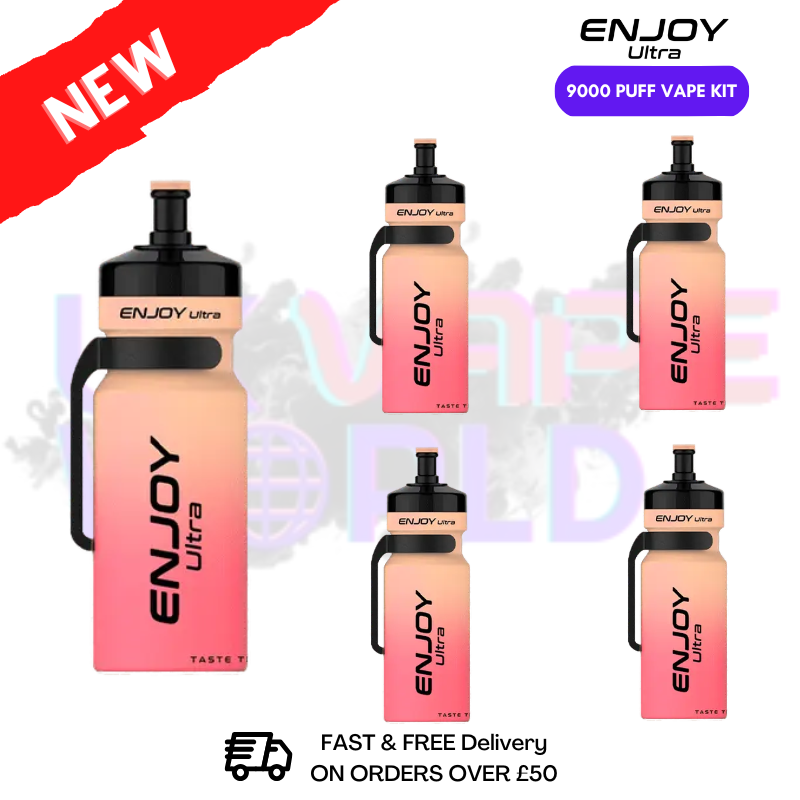 Juicy Peach Enjoy Ultra 9000 Puff Vape Kit Box Of 5 - ukvapeworld