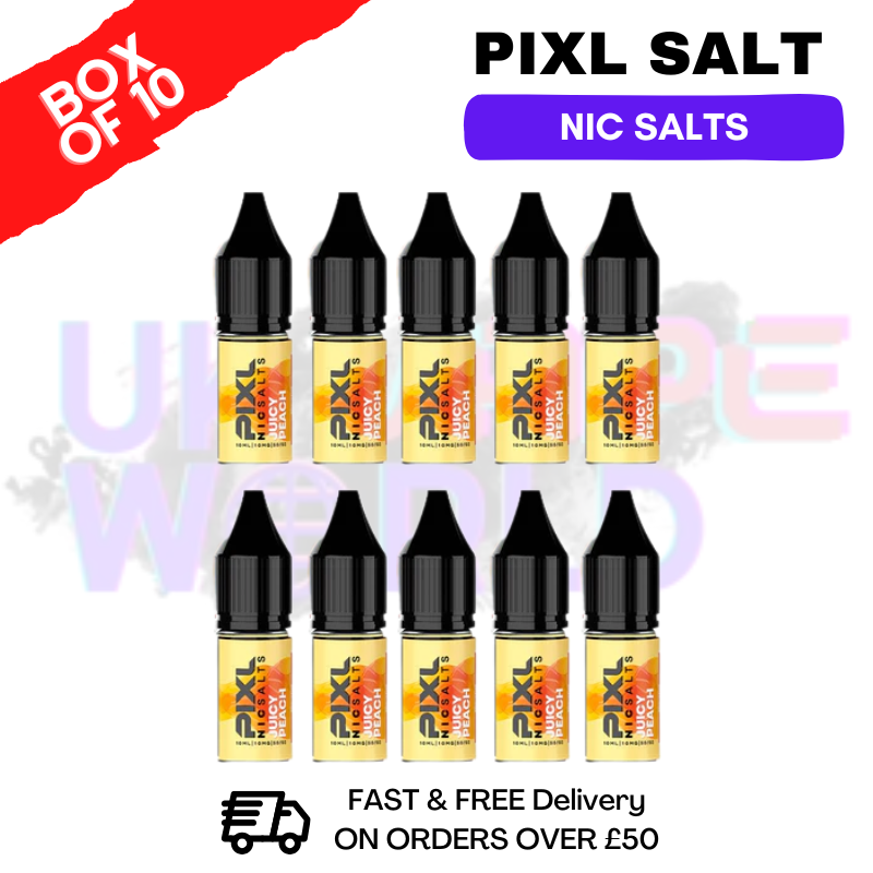 Juicy Peach Pixl Nic Salt Box Of 10