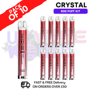 Juicy Pomegranate Crystal Bar Puffs 600 SKE Box Of 10 - ukvapeworld