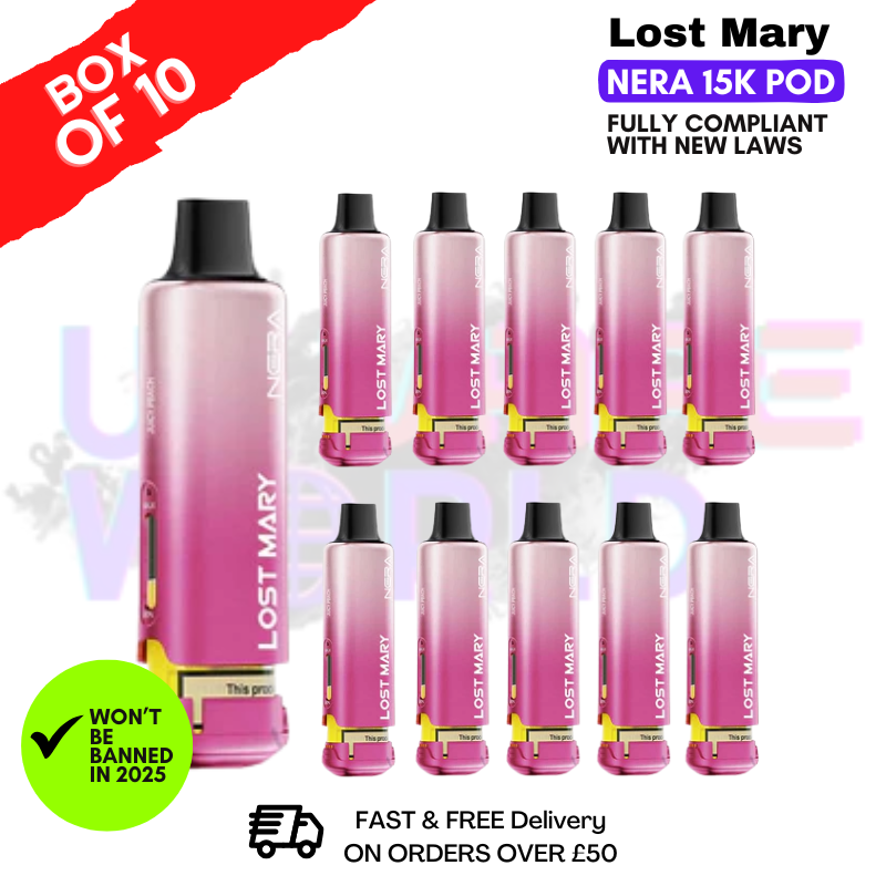 Juicy Peach Lost Mary Nera15K REFIL Box OF 10 Juicy Peach Lost Mary Nera15K REFIL Box OF 10