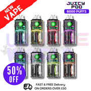 Shop Juicy Pod 6000 Pro 6K PUFF Disposable Vape Kit - UK Vape World